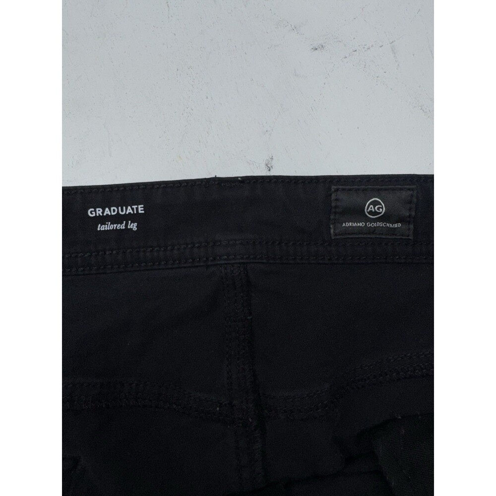AG Adriano Goldschmied Chino Pants Mens 40x32 Black The Graduate Tailored Leg - Picture 7 of 9